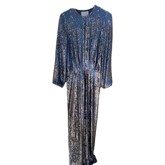 Alexis Zeda Silver Sequin Jumpsuit Size Small NWOT - Picture 9 of 10